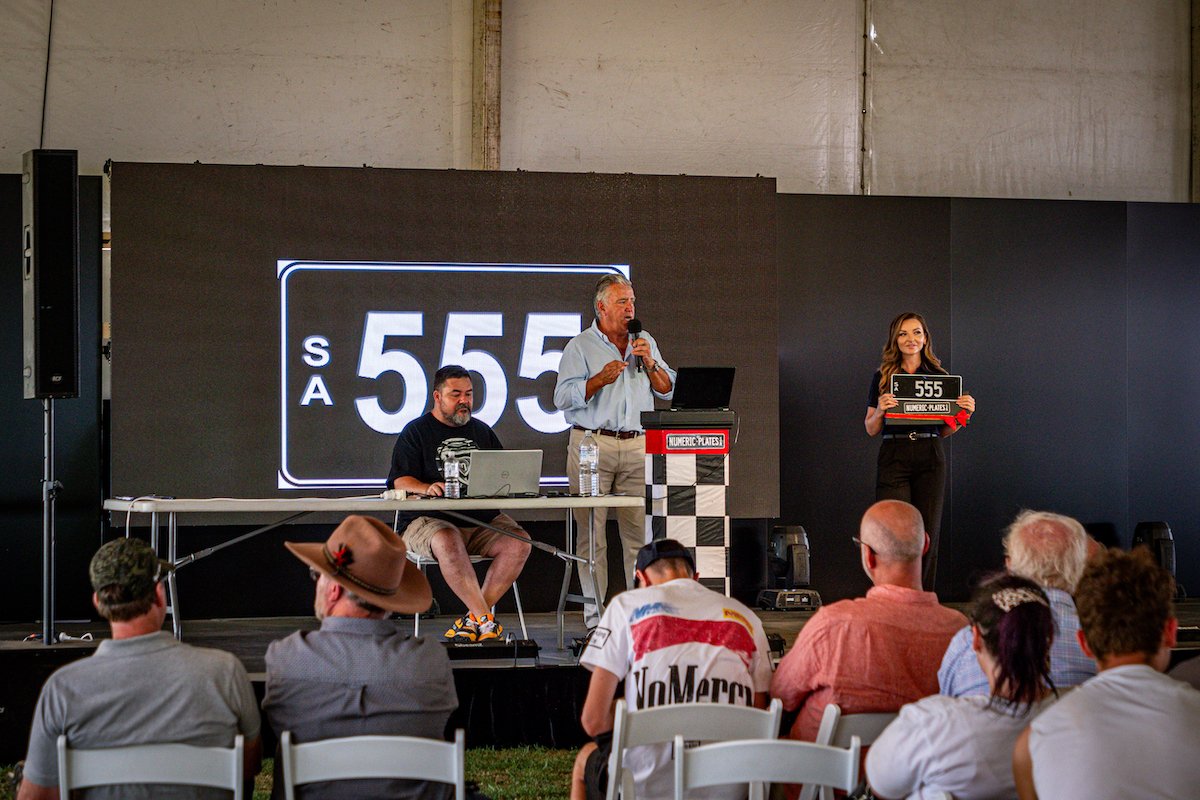 Historic number plate auction at the 2025 Adelaide Motorsport Festival